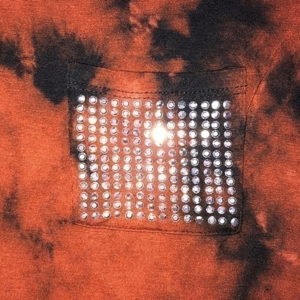 Custom Bleached OCASION Bling Top - Picture 3 of 7